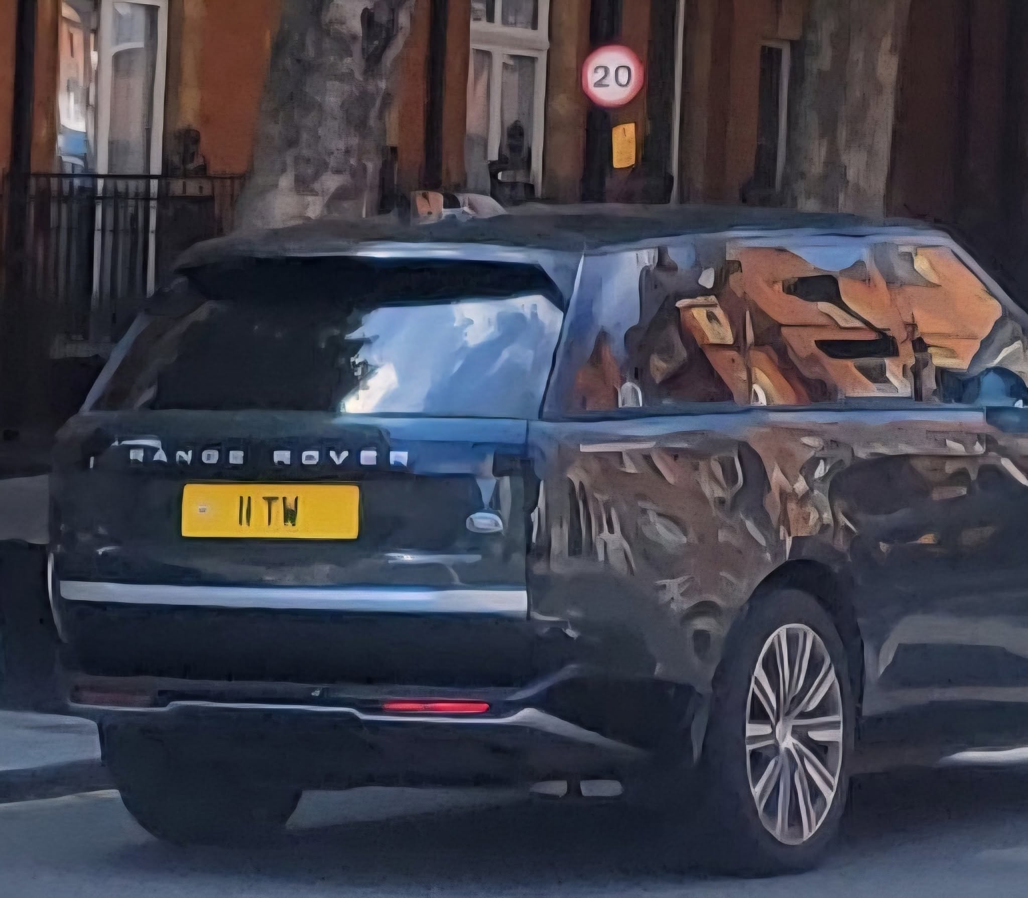 UK Number Plate 11 TW on a 2022 Green Land Rover Range Rover Autobio Phev Auto