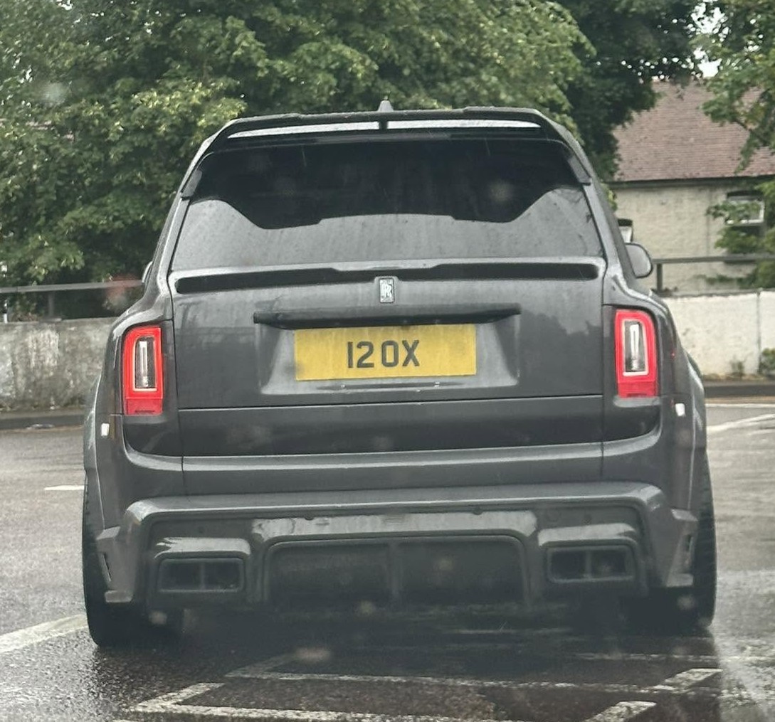 UK Number Plate 12 OX on a 2024 Grey Rolls Royce Huracan