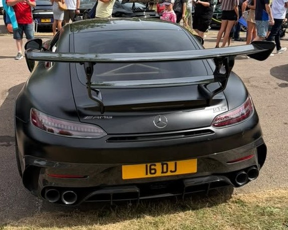UK Number Plate 16 DJ on a 2022 Black Mercedes-Benz Amg Gt Black Series Auto