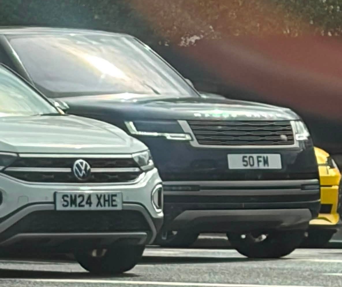 UK Number Plate 50 FM on a 2022 Blue Land Rover Range Rover Se D Mhev Auto
