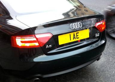 UK Number Plate 1 AE