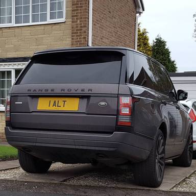 UK Number Plate 1 ALT