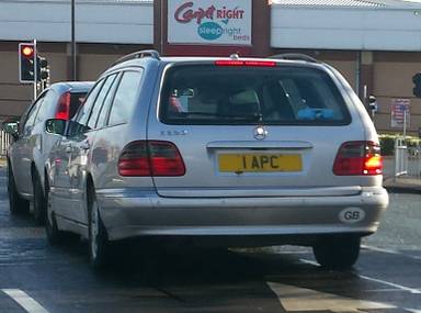 UK Number Plate 1 APC