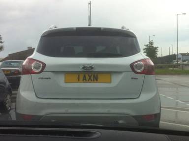 UK Number Plate 1 AXN