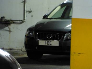 UK Number Plate 1 BE