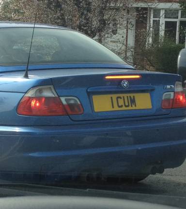 UK Number Plate 1 CUM