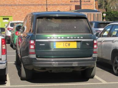 UK Number Plate 1 CW