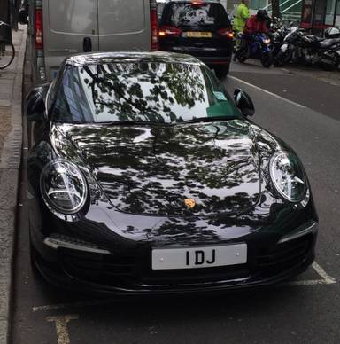 UK Number Plate 1 DJ