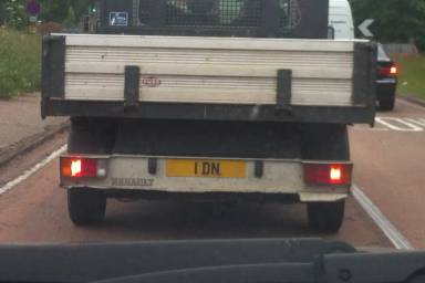 UK Number Plate 1 DN