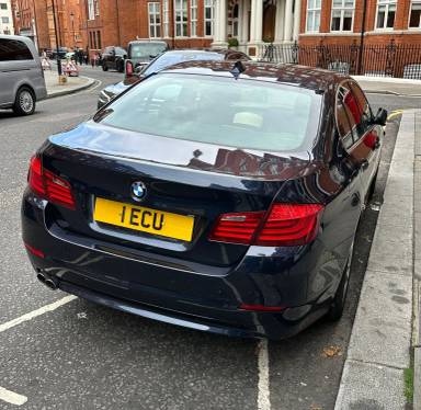 UK Number Plate 1 ECU