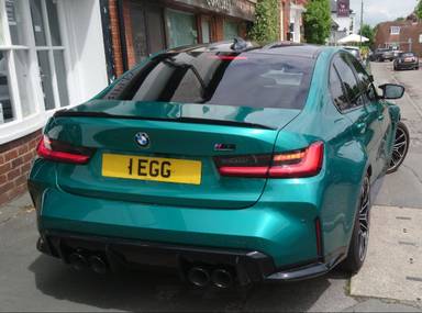 UK Number Plate 1 EGG