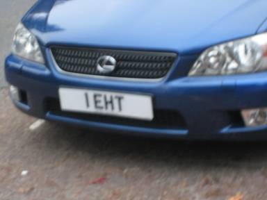 UK Number Plate 1 EHT