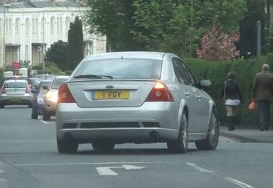 UK Number Plate 1 FGY