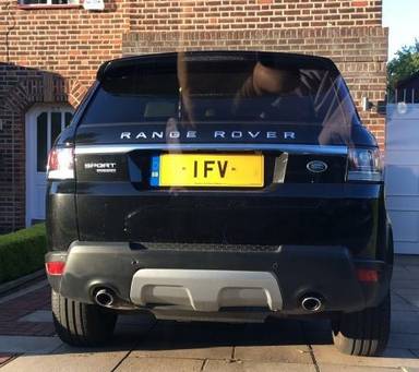 UK Number Plate 1 FV