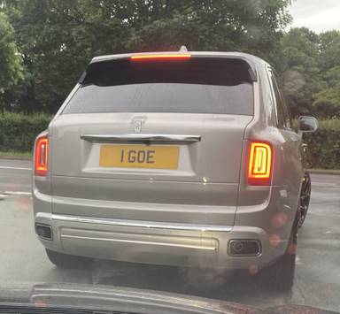 UK Number Plate 1 GOE