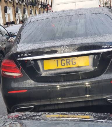 UK Number Plate 1 GRG