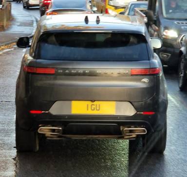 UK Number Plate 1 GU