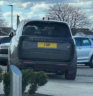 UK Number Plate 1 HP