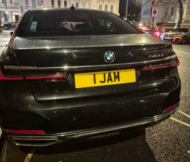 UK Number Plate 1 JAM