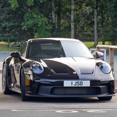 UK Number Plate 1 JSO on a 2023 Maroon Porsche 911 Gt3 S-A