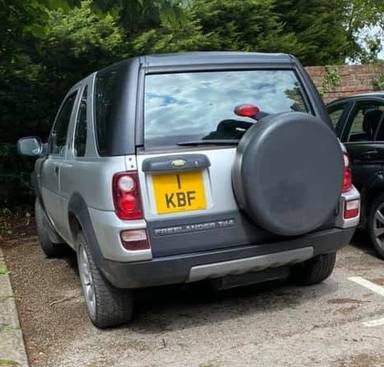 UK Number Plate 1 KBF