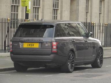UK Number Plate 1 KSV