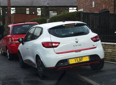 UK Number Plate 1 LAF