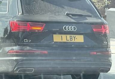 UK Number Plate 1 LBY