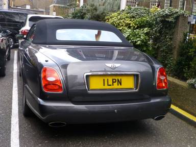 UK Number Plate 1 LPN
