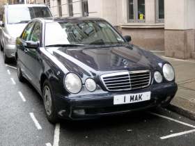 1 MAK on a vehicle — North Macedonia diplomatic registration