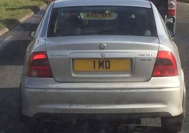 UK Number Plate 1 MD