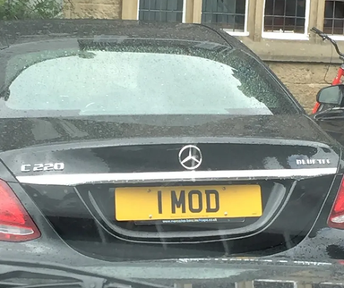 UK Number Plate 1 MOD