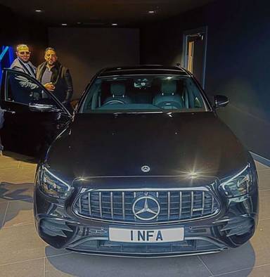 UK Number Plate 1 NFA on a 2023 Black Mercedes-Benz