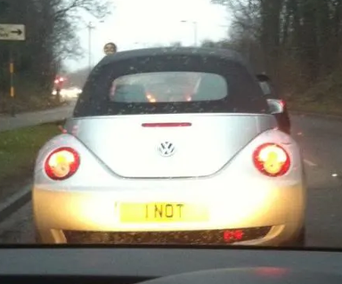 UK Number Plate 1 NOT