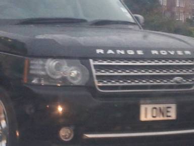 UK Number Plate 1 ONE