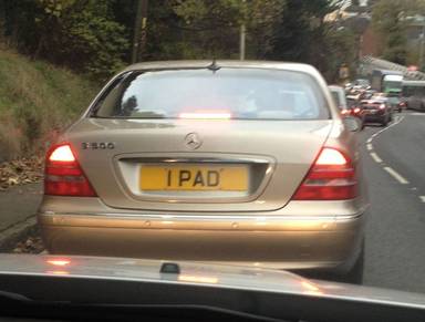 UK Number Plate 1 PAD