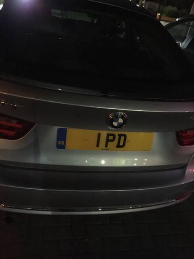UK Number Plate 1 PD