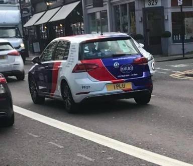 UK Number Plate 1 PLU