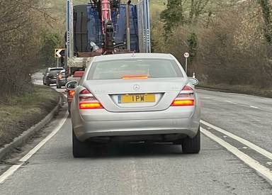 UK Number Plate 1 PW
