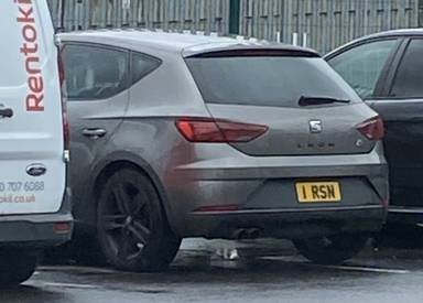 UK Number Plate 1 RSN