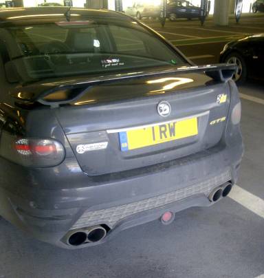 UK Number Plate 1 RW