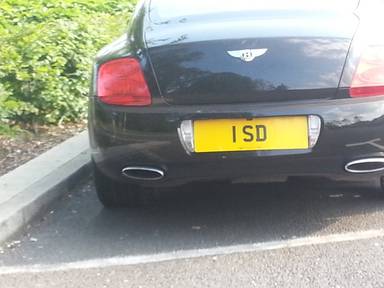UK Number Plate 1 SD