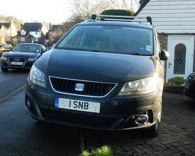 UK Number Plate 1 SNB