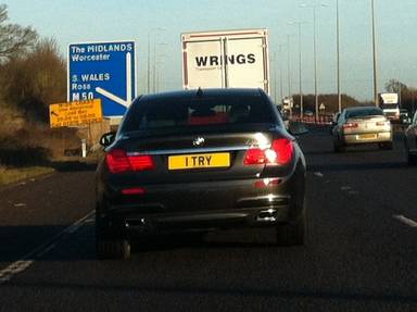 UK Number Plate 1 TRY
