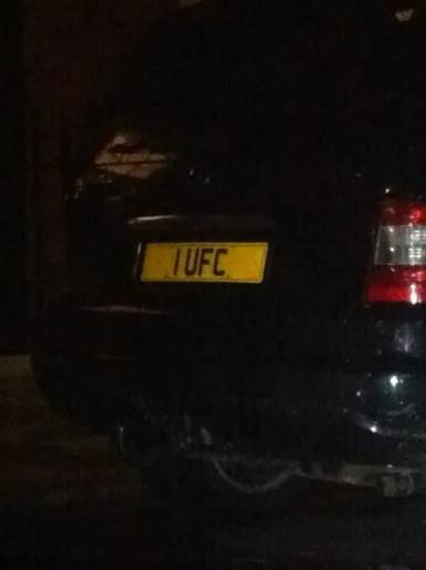 UK Number Plate 1 UFC