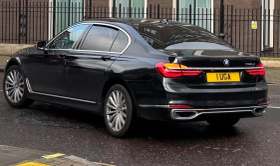1 UGA on a vehicle — Uganda diplomatic registration
