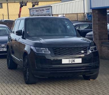 UK Number Plate 1 UK