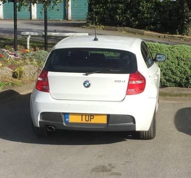 UK Number Plate 1 UP