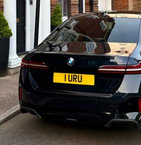 1 URU on a vehicle — Uruguay diplomatic registration