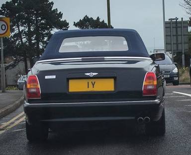 UK Number Plate 1 Y